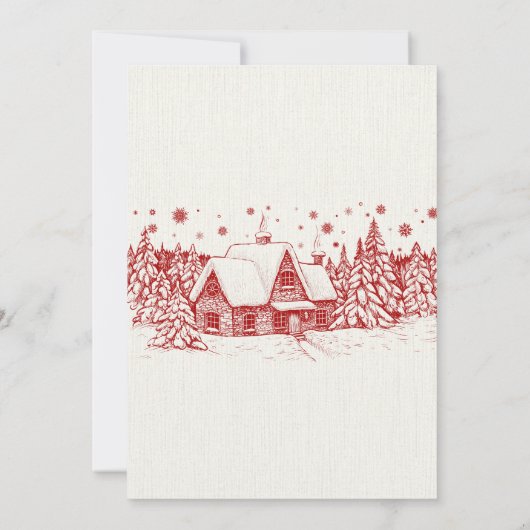  sneeuwbol kerstverjaardag kaart (Achterkant)