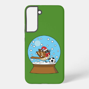 Sneeuwbol met Mooie Mus die Voetbal Speelt Samsung Galaxy Hoesje