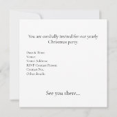 Sneeuwbol met Sneeuwman en Pijnboom | Personalisee Kaart (Achterkant)