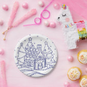 Sneeuwbol Papieren Bordje (Feest)