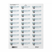 Sneeuwbol retouradreslabels etiket (Full Sheet)