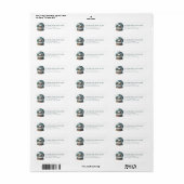 Sneeuwbol retouradreslabels etiket (Full Sheet)