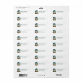 Sneeuwbol retouradreslabels etiket (Full Sheet)