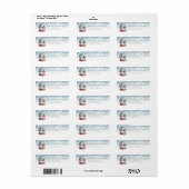 Sneeuwbol retouradreslabels etiket (Full Sheet)