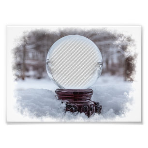 Sneeuwbol Sjabloon Foto Afdruk