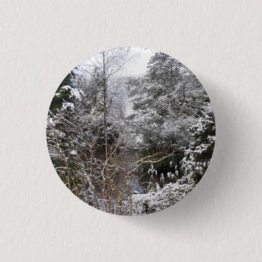 Sneeuwbomen Badge Ronde Button 3,2 Cm (Voorkant)