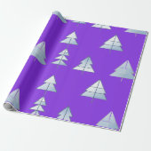 Sneeuwbomen Elegante Winter Cadeaupapier (Uitgerold)