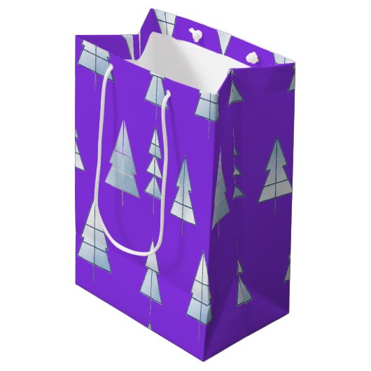 Sneeuwbomen Elegante Winter Medium Cadeauzakje (Voorkant Gekanteld)