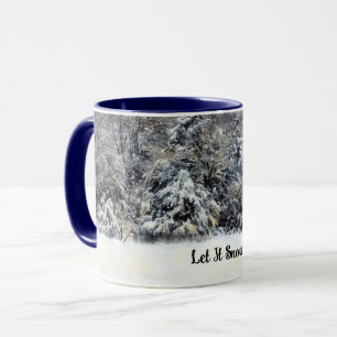 Sneeuwbomen Laat het sneeuwen Winter Art Mok Cup