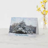 Sneeuwbomen Meadow Kerst Gezellige Kerst Kaart (Gele Bloem)