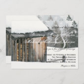 Sneeuwbomen met winterweddenschappen kaart (Voorkant / Achterkant)