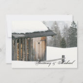 Sneeuwbomen met winterweddenschappen kaart (Achterkant)