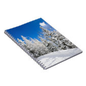 Sneeuwbomen onder een duidelijk blauw sky-notebook notitieboek (Rechterzijde)