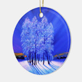 Sneeuwbomen voor de noordelijk lichte kerstmis keramisch ornament (Links)