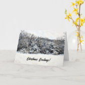 Sneeuwbomen Wilde Weer Kerst Kaart (Gele Bloem)