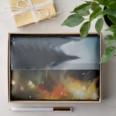 Sneeuwbomen winterlandschap schilderen tissuepapier (Geschenk)