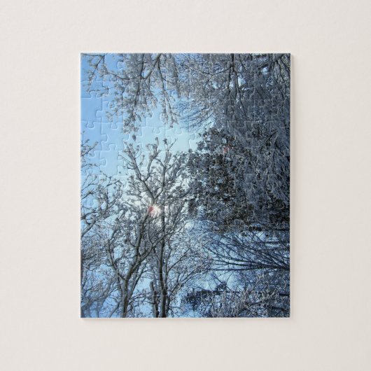 Sneeuwbomen Zigzaag Puzzle - Harde puzzels (Verticaal)