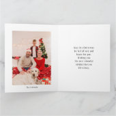 Sneeuwboom en rode vogels Vrolijk Kerstfeest Kaart (Binnen)