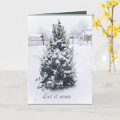 Sneeuwboom - Laat het sneeuwen Kaart (Gele Bloem)