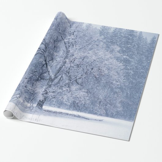 sneeuwboom Winter, bevroren Cadeaupapier (Uitgerold)