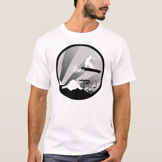 sneeuwbord. cirkel.. t-shirt (Voorkant)