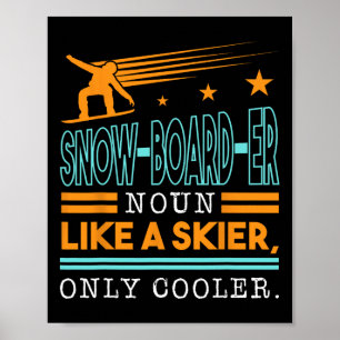 Sneeuwbord-er zelfstandig naamwoord als een skiër poster