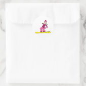 Sneeuwbord Girl Ronde Sticker (Tas)