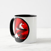 sneeuwbord : poederspoor mok (Voorkant links)