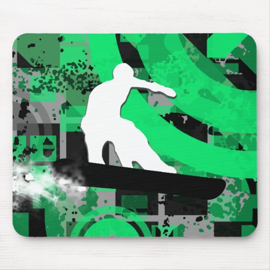 Sneeuwbord. poederspoor. muismat (Voorkant)