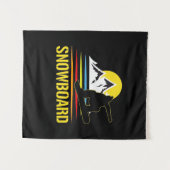 Sneeuwbord Retro Vintage Wandkleed (Voorkant (horizontaal))