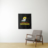 Sneeuwbord Retro Vintage Wandkleed (In situ)