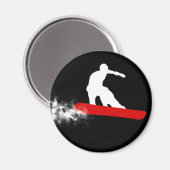 sneeuwbord. rood. magneet (Voorkant / Achterkant)