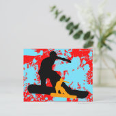 sneeuwbord : schimmel briefkaart (Staand voorkant)