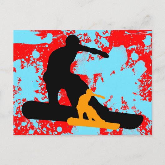 sneeuwbord : schimmel briefkaart (Voorkant)