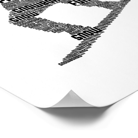 Sneeuwbord Snowboarder Snowboarden Jongens Mannen  Poster (Hoek)