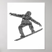 Sneeuwbord Snowboarder Snowboarden Jongens Mannen  Poster (Voorkant)