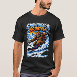Sneeuwbord Squatch – Grappige Bigfoot-sneeuwboarde T-shirt