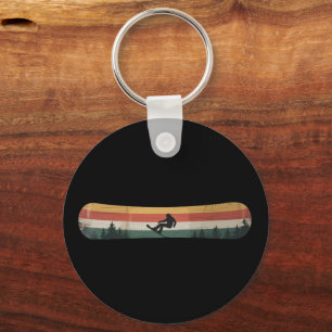 Sneeuwborden Retro Winter Sporten Cadeau Sleutelhanger