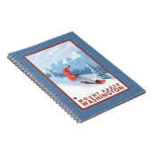 Sneeuwborderscène - Mount Baker, Washington Notitieboek (Rechterzijde)