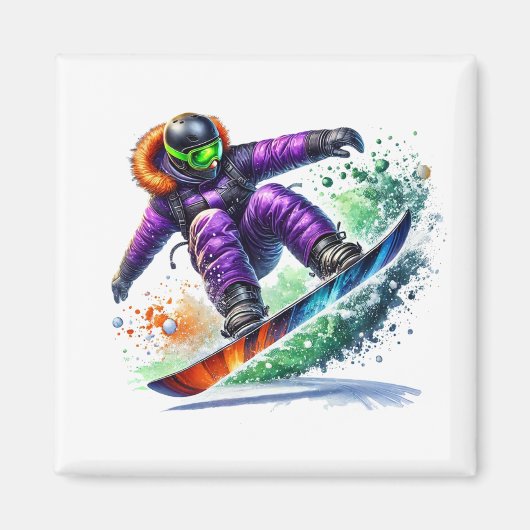Sneeuwbordmagnet  magneet (Voorkant)