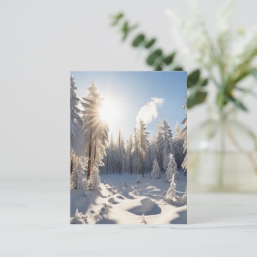 Sneeuwbos Briefkaart (Staand voorkant)