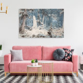 Sneeuwbos (door Andreas Achenbach) Canvas Afdruk (Insitu (Woonkamer))