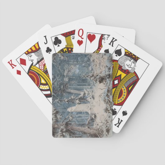 Sneeuwbos (door Andreas Achenbach) Pokerkaarten (Achterkant)