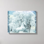 Sneeuwbos en -paard canvas afdruk (Voorkant)
