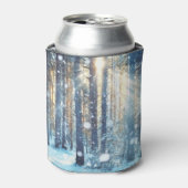 Sneeuwbos Frosty Winter Scène Blikjeskoeler (Blikje Voorkant)