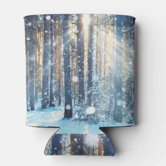 Sneeuwbos Frosty Winter Scène Blikjeskoeler (Achterkant)