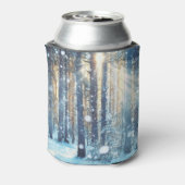 Sneeuwbos Frosty Winter Scène Blikjeskoeler (Blikje Achterkant)