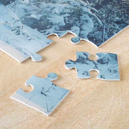 Sneeuwbos Frosty Winter Scène Legpuzzel (Zijkant)