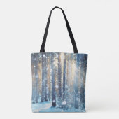 Sneeuwbos Frosty Winter Scène Tote Bag (Achterkant)
