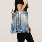Sneeuwbos Frosty Winter Scène Tote Bag (Dichtbij)